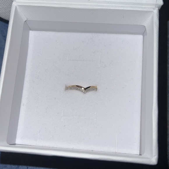 NIB Mejuri Wishbone Stacker Set 14k Yellow Gold - Picture 2 of 6